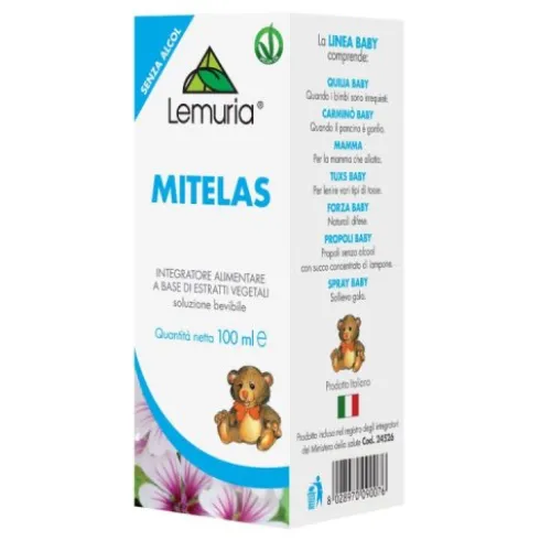 Lemuri@ Srl Mitelas Integratore Alimentare per Intestino Pigro 100 ml