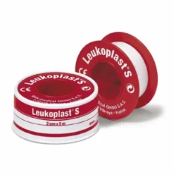 Leukoplast Cerotto Bianco per Fissaggio Medicazioni 2,5 cm x 5 m