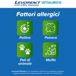 Levoreact Oftalmico - Collirio antistaminico - 4 ml