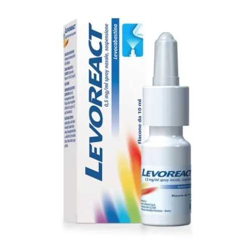Levoreact Spray Nasale Antistaminico - Contro il naso chiuso da rinite allergica - 10 ml