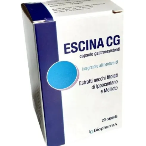 Lg Biopharma Escina CG Integratore Microcircolo 20 Capsule