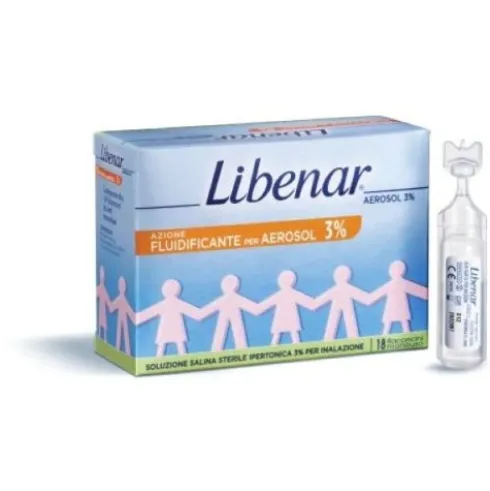 Libenar 18 Flaconcini monodose soluzione fisiologica ipertonica al 3% sterile 4ml