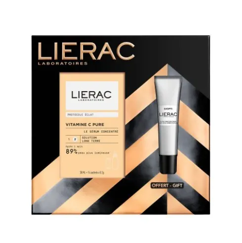Lierac Cofanetto di Natale 2025 Vitamin C - Siero concentrato 30 ml + Fluido correzione occhiaie 15 ml