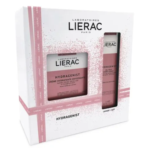 Lierac Cofanetto Hydragenist - Crema idratante ossigenante 50 ml + Gel occhi anti borse 15 ml