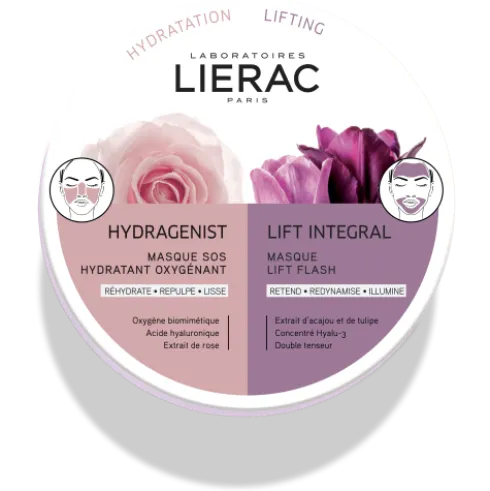 Lierac Mono Mask Hydragenist + Lift Integral - Maschera idratante Antirughe - 2 Pezzi