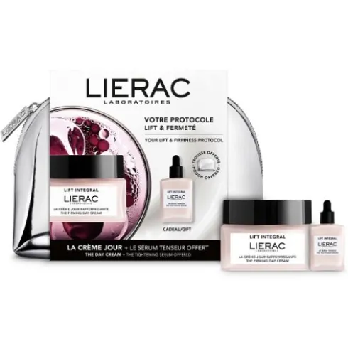 Lierac Trousse Lift Integral Protocollo Rassodante - La crema giorno 50 ml + Il siero tensore 15 ml + Pochette
