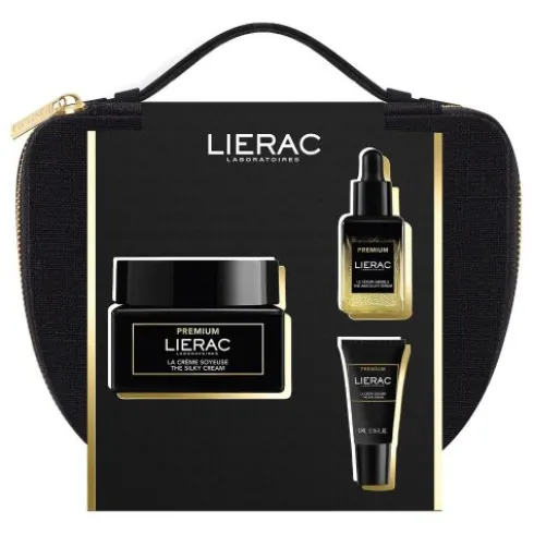 Lierac Trousse Natale 2024 Premium Soyeuse 50 ml + Siero Absolu 13 ml + La Crema Occhi 5 ml - Idea regalo antietà globale