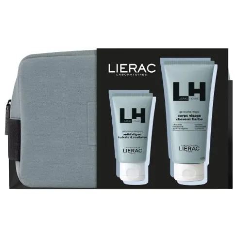 Lierac Trousse Uomo Natale 2024 Gel viso energizzante 50 ml + Gel doccia 50 ml - Idea regalo per lui