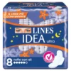 Lines Idea Ultra Notte Assorbenti con Ali 8 Pezzi