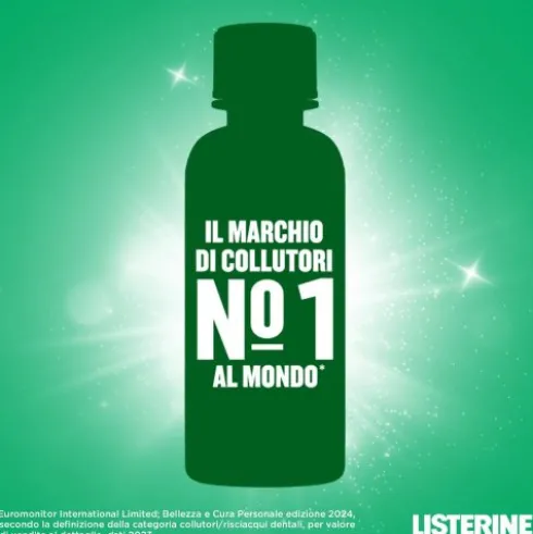 Listerine Difesa Denti e Gengive Collutorio - Ideale per l'igiene orale quotidiana - Gusto Menta fresca - 95 ml