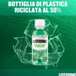 Listerine Difesa Denti e Gengive Collutorio - Ideale per l'igiene orale quotidiana - Gusto Menta fresca - 95 ml