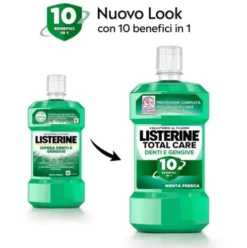 Listerine Difesa Denti e Gengive Collutorio - Ideale per l'igiene orale quotidiana - Gusto Menta fresca - 500 ml