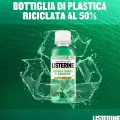 Listerine Difesa Denti e Gengive Collutorio - Ideale per l'igiene orale quotidiana - Gusto delicato - 95 ml