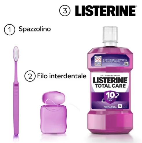 Listerine Total Care Collutorio - Ideale contro la formazione di tartaro e placca - 500 ml