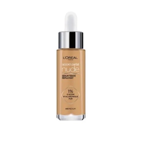 L'Oreal Paris Accord Parfait Nude Siero Fondotinta Idratante 4-5 Medium 30ml