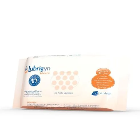 Lubrigyn Salviette Intime Detergenti, Lenitive e Idratanti - 15 Pezzi