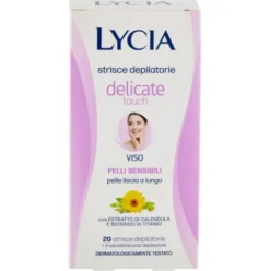 Lycia Delicate Touch Strisce Depilatorie Viso Pelli Sensibili 20 Pezzi