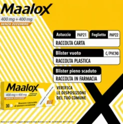 Maalox - Per il trattamento dell'acidità di stomaco occasionale - 30 Compresse masticabili senza zucchero