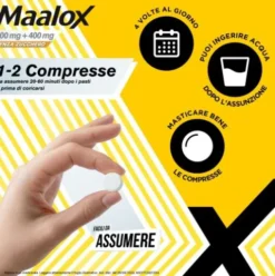 Maalox - Per il trattamento dell'acidità di stomaco occasionale - 30 Compresse masticabili senza zucchero