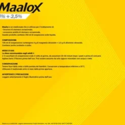 Maalox Sciroppo Menta - Per il trattamento dell'acidità di stomaco occasionale - Sospensione orale da 250 ml