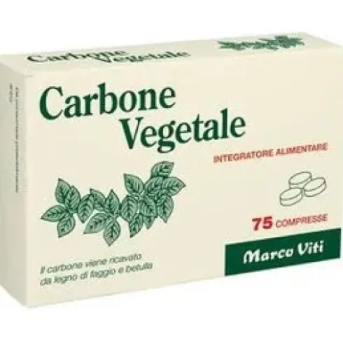 Marco Viti Carbone Vegetale Integratore Alimentare per Gonfiore 75 Compresse