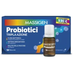 Massigen Probiotici - Integratore a base di fermenti lattici vivi -10 flaconcini