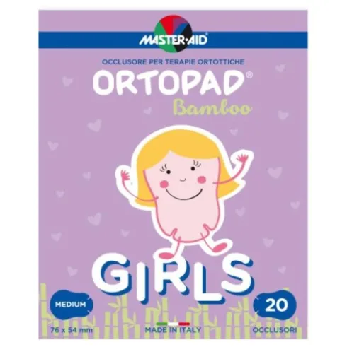 Master Aid Ortopad Girls Medium Cerotto Oculare per Ambliopia, 20 pz