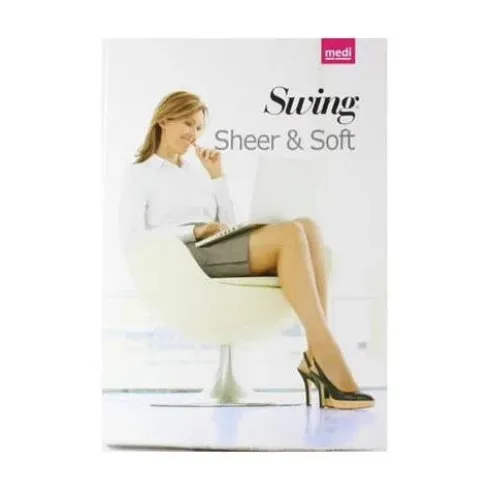 Medi Sheer&Soft Calza Autoreggente Preventiva 14mmHg Nero Taglia 3