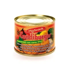 Metax My Snack Condiburger Pomodoro e Carne Alimento Aproteico Lattina