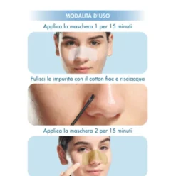 Miamo Blackhead Clear Duo Nose Mask - Maschera naso per punti neri - 5 maschere STEP 1 + 5 maschere STEP 2 + 10 cotton fiock