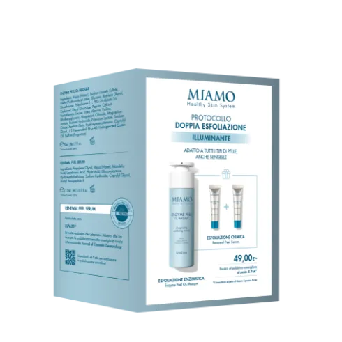 Miamo Cofanetto 2025 Protocollo illuminante - Enzyme peel masque + Renewal peel serum