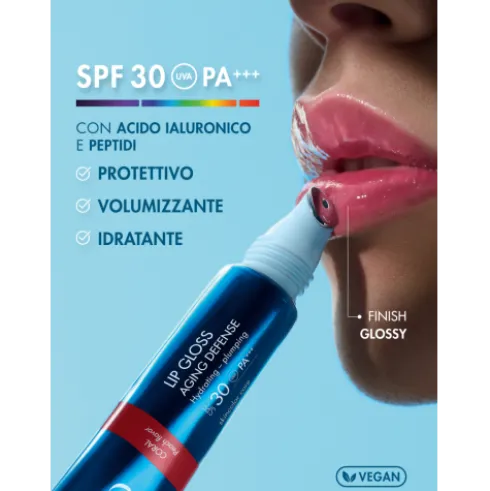 Miamo Lip Gloss Aging Defense SPF30 - Nuance Pink - Gloss idratante e volumizzante labbra - 15 ml