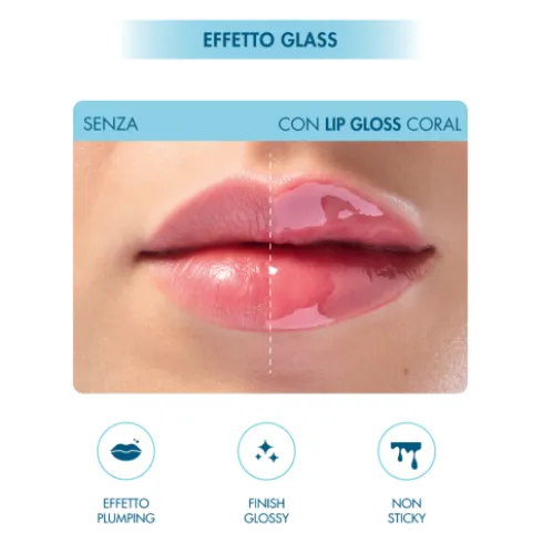 Miamo Lip Gloss Aging Defense SPF30 - Nuance Coral - Gloss idratante e volumizzante labbra - 15 ml