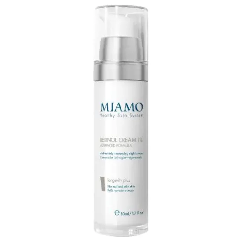Miamo Longevity Plus Retinol Cream 1% Advanced Formula - Crema notte anti-rughe rigenerante - 50 ml