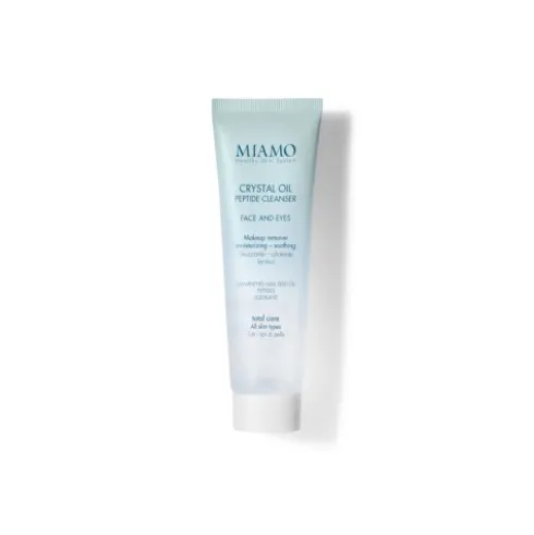Miamo Total Care Crystal Oil Peptide Cleanser Travel Size - Struccante idratante e lenitivo per viso e occhi - 50 ml