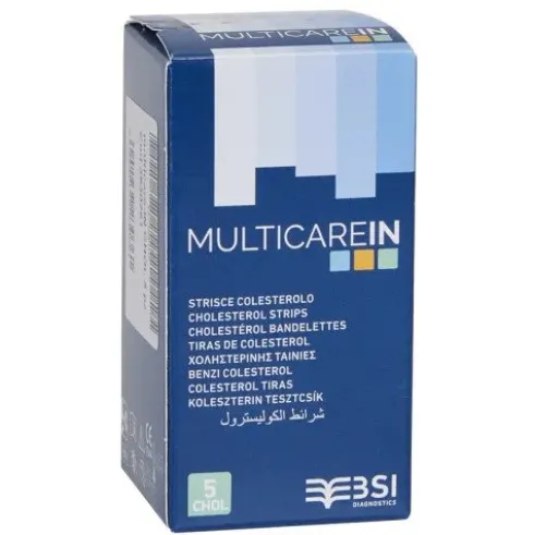 MultiCare Strisce Colesterolo per Dispositivo MultiCare-in 5 Pezzi
