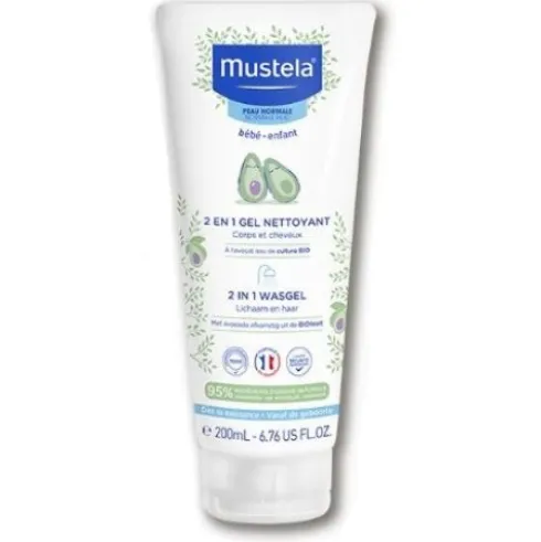 Mustela Gel Detergente 2in1 Corpo e Capelli Ipoallergenico Bambini 200ml
