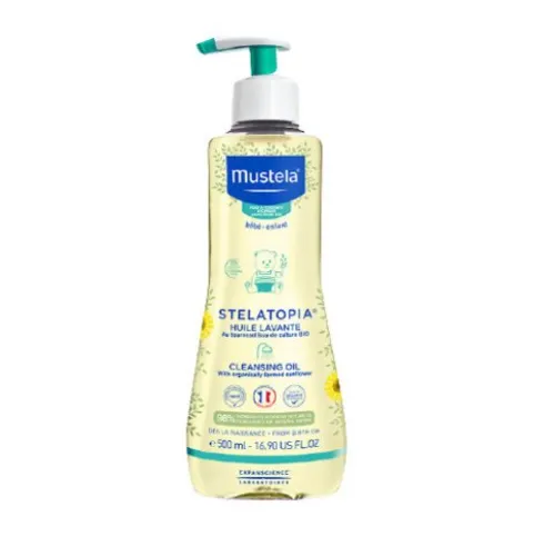 Mustela Stelatopia Olio Bagno Neonati Pelle Atopica Lenitivo e Idratante 500ml