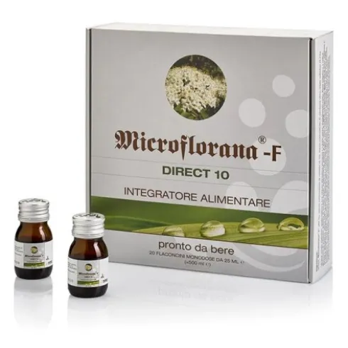 Named Microflorana F Direct 10 Integratore per Flora Intestinale 20 Flaconcini