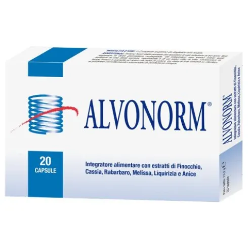 Natural Bradel Alvonorm Depurativo Integratore per Transito Intestinale - 20 Capsule