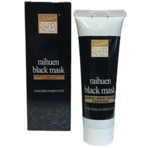 Natur-Farma Raihuen Black Mask Maschera Velo Nera Purificante con Carbone e Neem