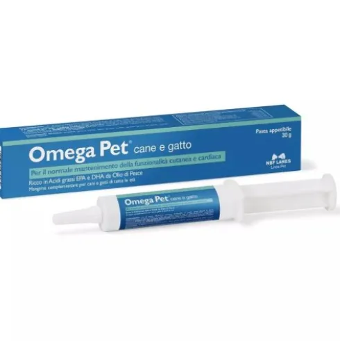 Nbf Lanes Omega Pet Pasta Appetibile Supporto Cute e Pelo Cani e Gatti 30 g
