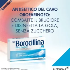 NeoBorocillina Antisettico Orofaringeo 16 Pastiglie senza zucchero 1,2mg + 20mg
