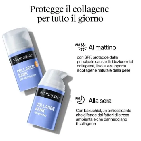 Neutrogena Collagen Bank Crema Notte - Crema viso antietà con Collagene Marino e Bakuchiol - 50 ml