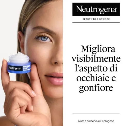 Neutrogena Collagen Bank Gel Crema Contorno Occhi - Con Collagene Marino e Niacinamide per un effetto rivitalizzante - 15 ml