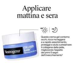 Neutrogena Collagen Bank Gel Crema Contorno Occhi - Con Collagene Marino e Niacinamide per un effetto rivitalizzante - 15 ml