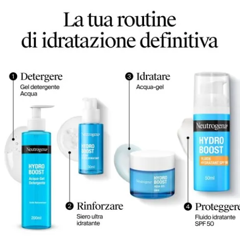 Neutrogena Hydro Boost Fluido Viso Idratante SPF50 Protezione Solare 50ml