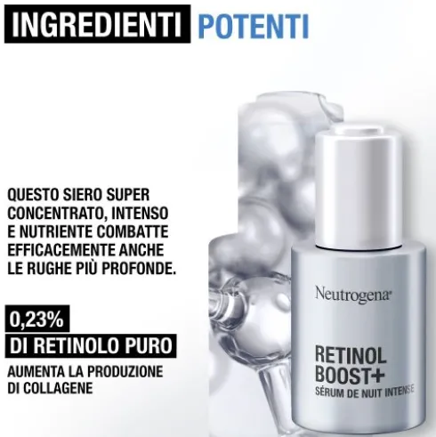 Neutrogena Retinol Boost Siero Notte Intenso - Siero notte antirughe con Retinolo puro - 30 ml