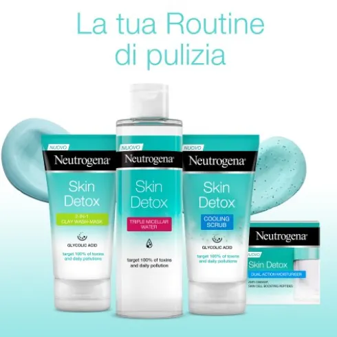 Neutrogena Skin Detox Maschera Purificante all' Argilla - Anti sebo ed impurità - 150 ml