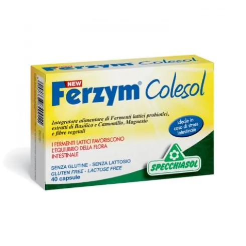 New Ferzym Colesol - Integratore per gonfiore e meteorismo - 40 capsule